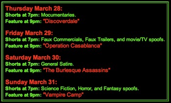 Faux Film Festival Schedule